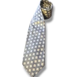 Ermenegildo Zegna Blue Silver Square Silk Tie